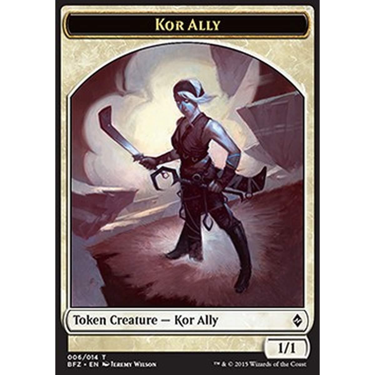 Kor Ally Token (White 1/1) - Kor Ally Token (White 1/1) - [BFZ] [NM]