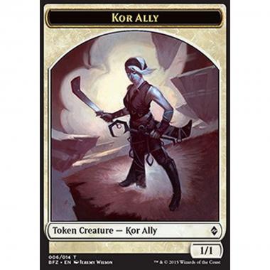 Kor Ally Token (White 1/1) - Kor Ally Token (White 1/1) - [BFZ] [NM]