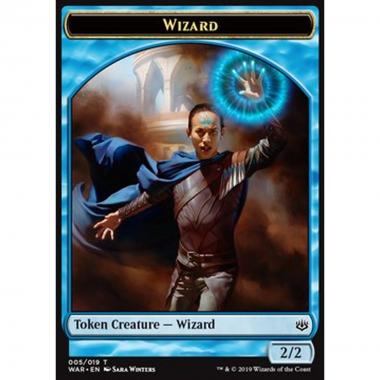 Wizard Token (Blue 2/2) - Wizard Token (Blue 2/2) - [WAR] [NM]