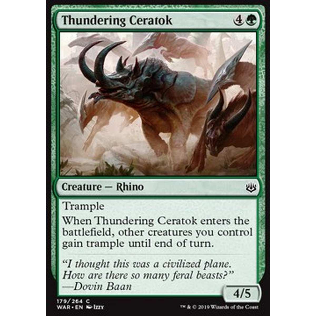 Thundering Ceratok - Ceratok Roboante - [WAR] [NM] [Foil]