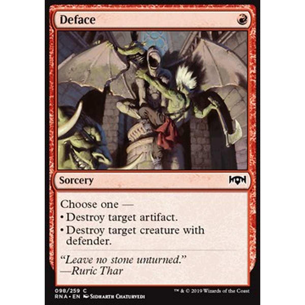 Deface - Sfregiare - [RNA] [NM] [Foil]