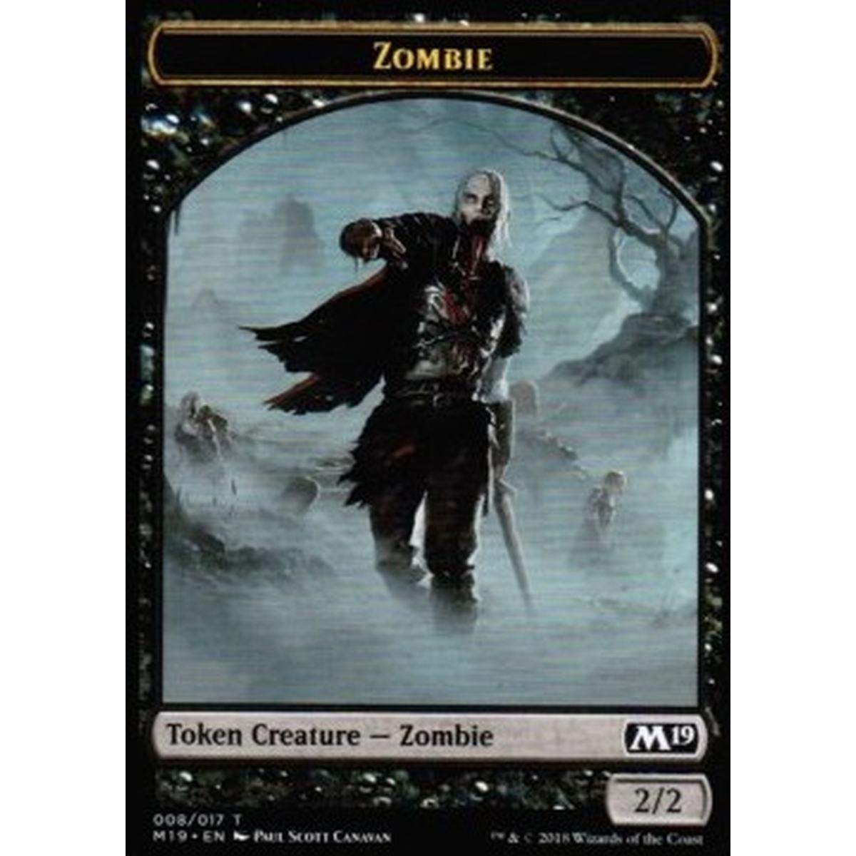 Zombie Token (Black 2/2) - Zombie Token (Black 2/2) - [M19] [NM]