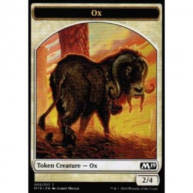 Ox Token (White 2/4) - Ox Token (White 2/4) - [M19] [NM]