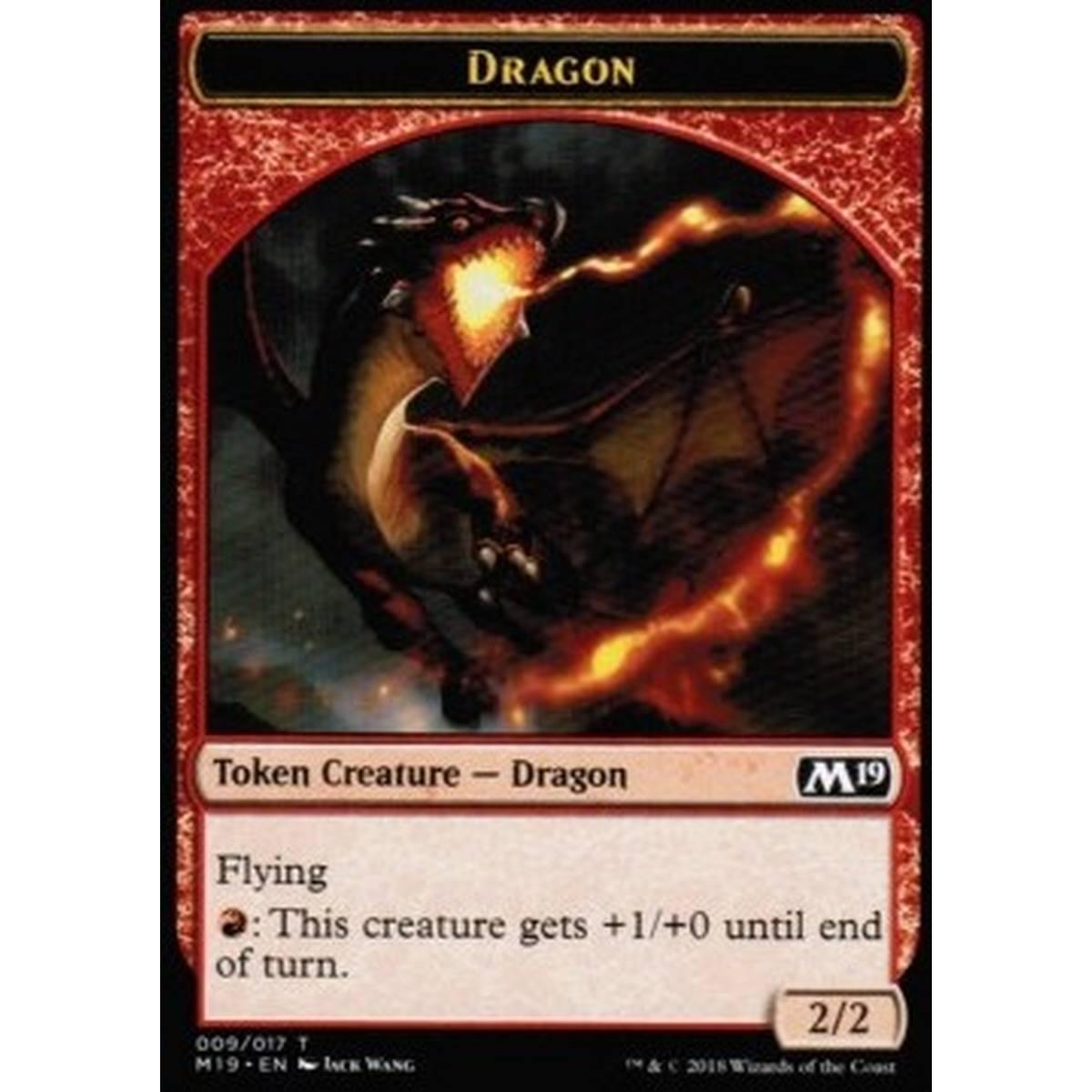 Dragon Token (Red 2/2) - Dragon Token (Red 2/2) - [M19] [NM]