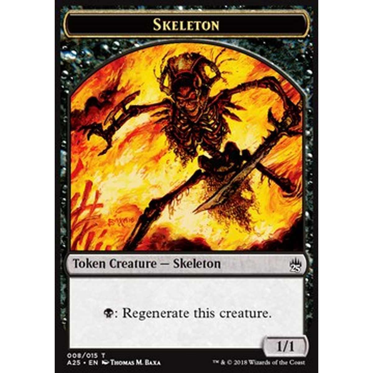 Skeleton Token (Black 1/1) - Skeleton Token (Black 1/1) - [A25] [NM]