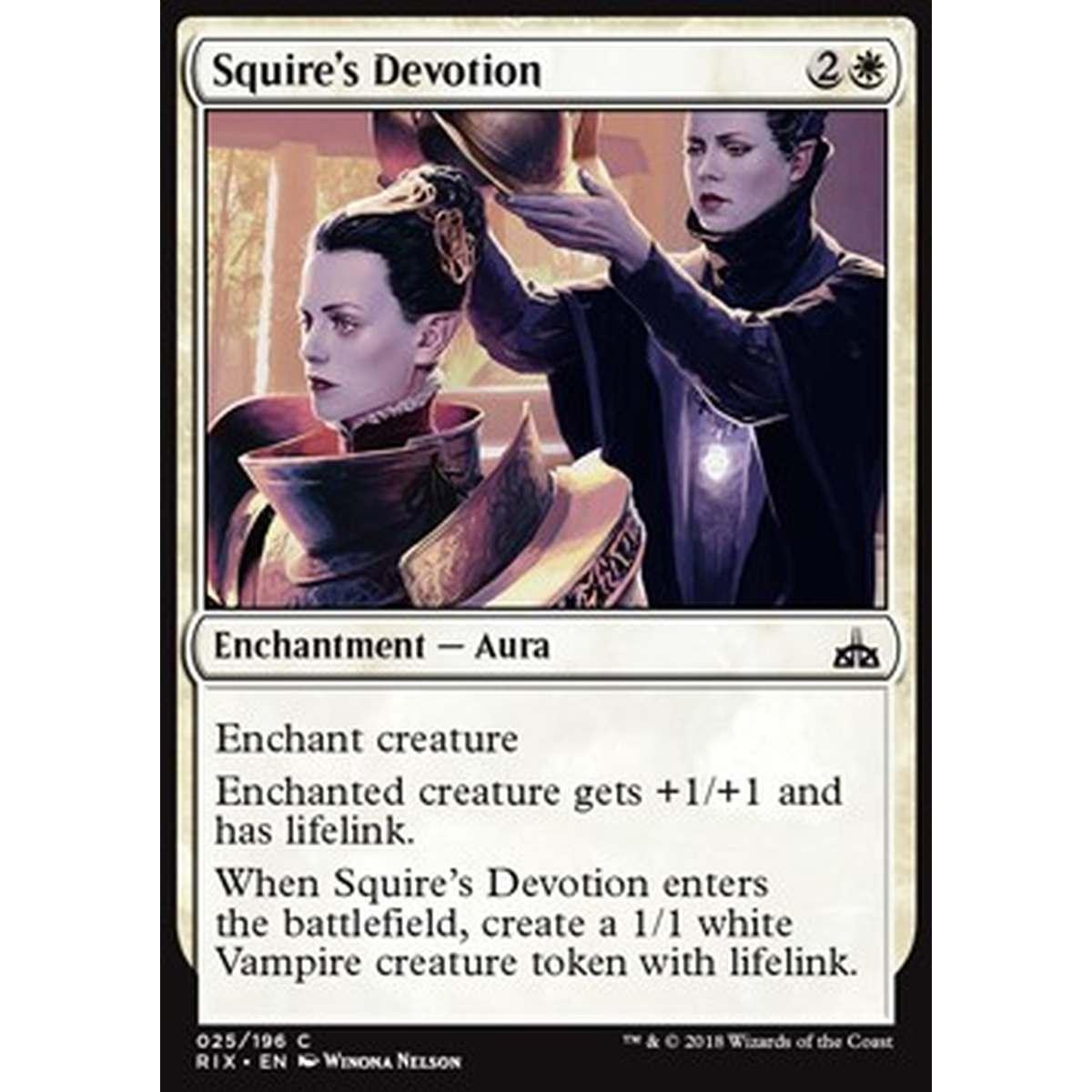 Squire's Devotion - Devozione della Scudiera - [RIX] [NM] [Foil]