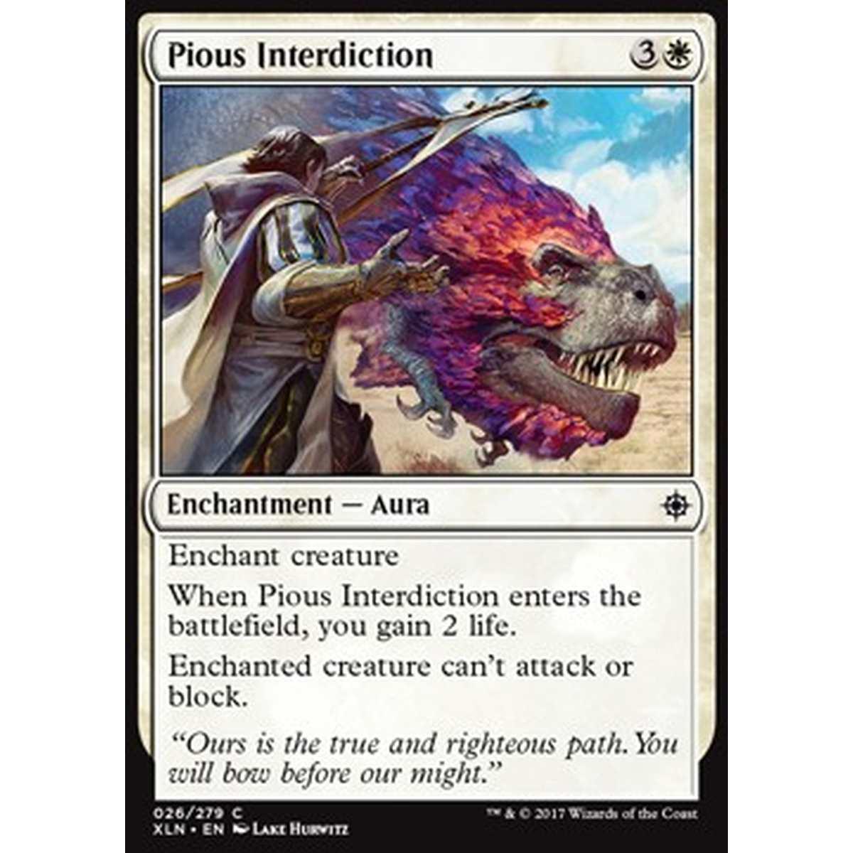 Pious Interdiction - Pia Interdizione - [XLN] [NM] [Foil]