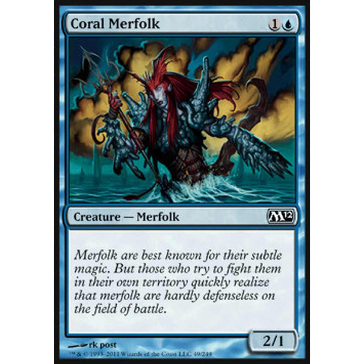 Coral Merfolk - Tritone Corallino - [M12] [NM] [Foil]
