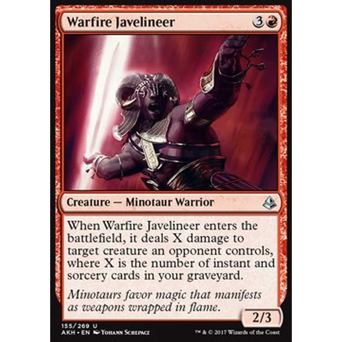 Warfire Javelineer - Giavellottiere Infiammaguerre - [AKH] [NM]