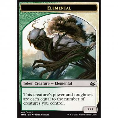 Elemental Token (Green and White */*) - Elemental Token (Green and White */*) - [MM3] [NM]