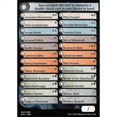 Double-Faced Card Proxy Checklist (V.1) - Double-Faced Card Proxy Checklist (V.1) - [SOI] [NM]