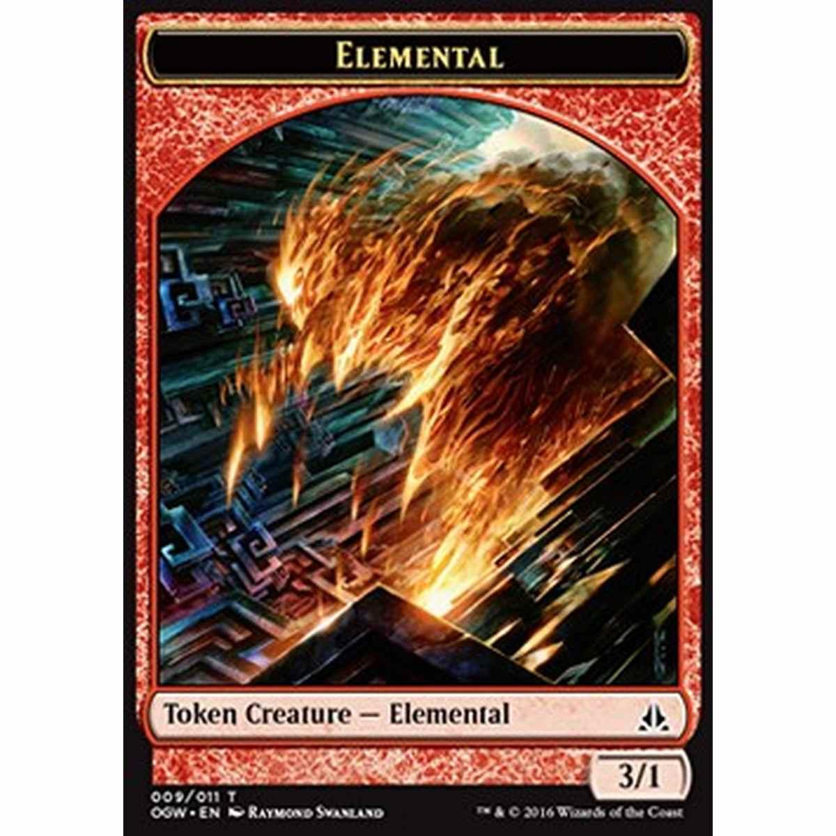 Elemental Token (Red 3/1) - Elemental Token (Red 3/1) - [OGW] [NM]