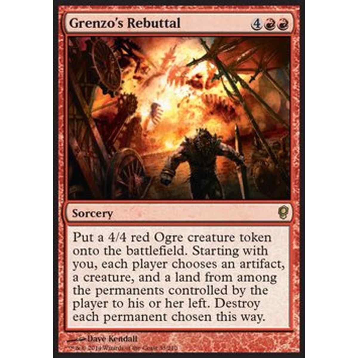 Grenzo's Rebuttal - Grenzo's Rebuttal - [CNS] [NM]