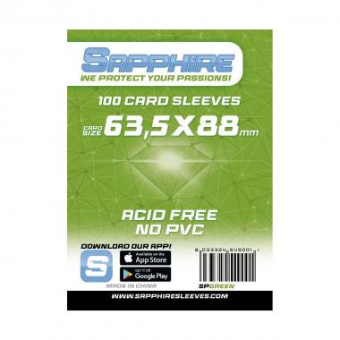 Sapphire Sleeves: 100 Bustine 63,5x88 mm