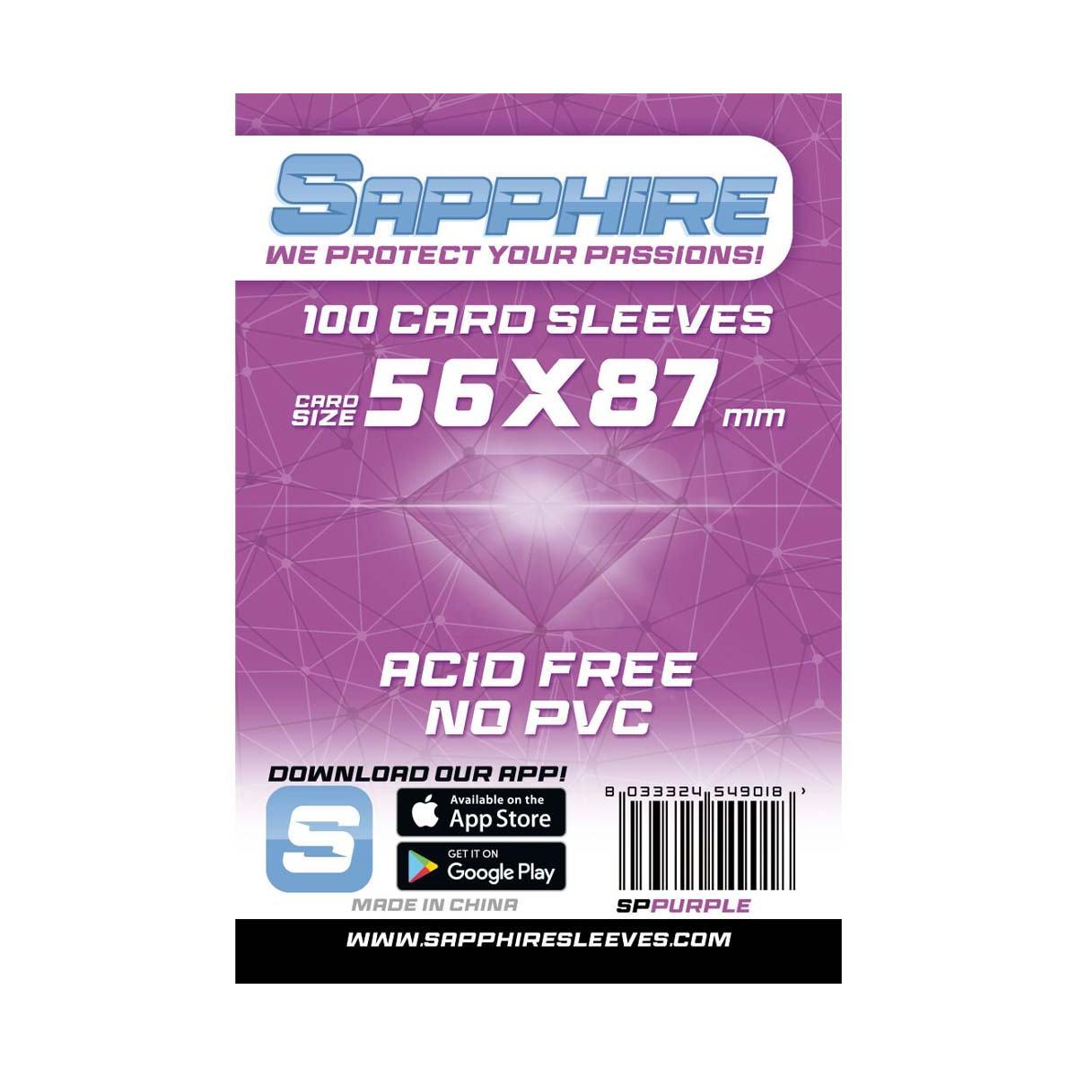 Sapphire Sleeves: 100 Bustine 56x87 mm