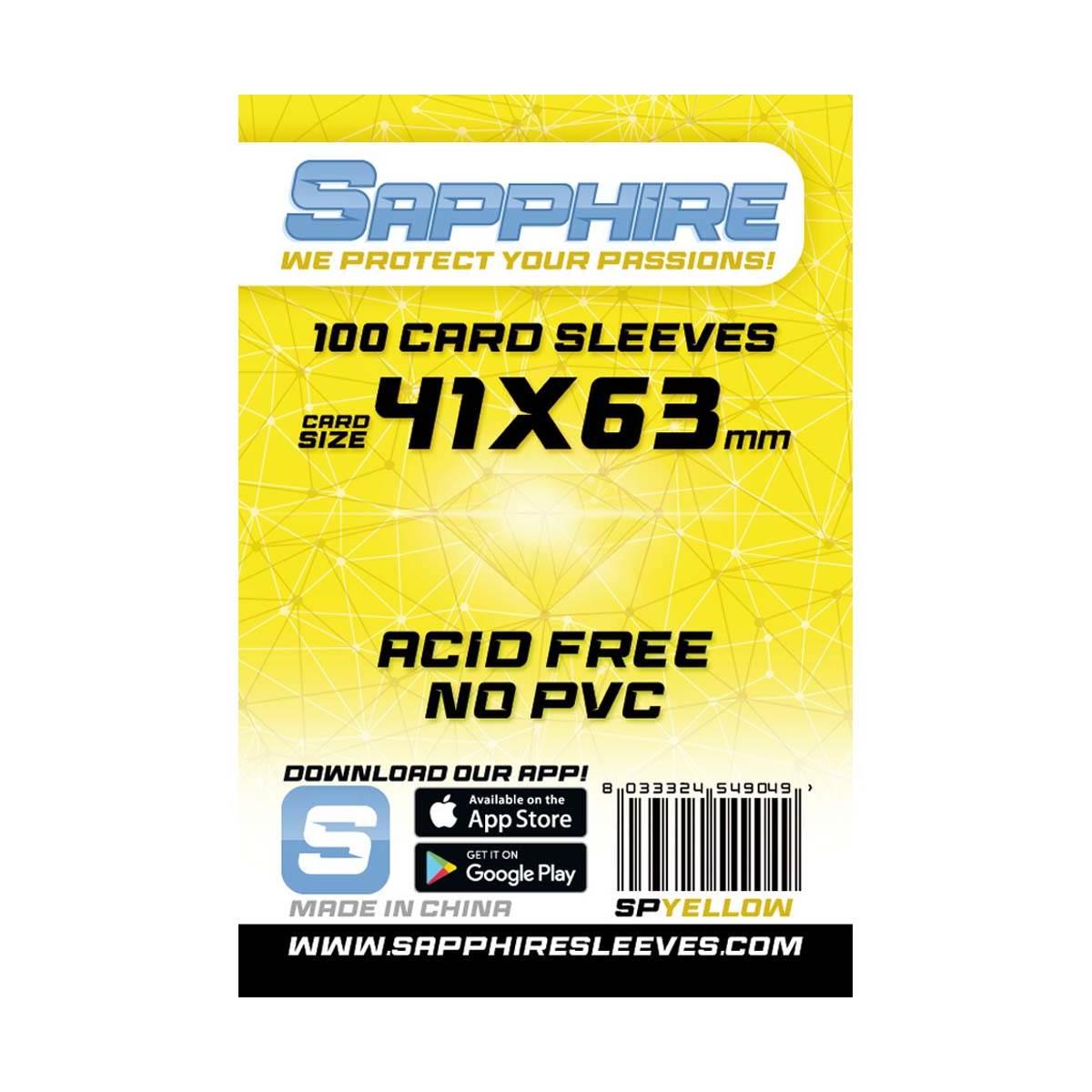 Sapphire Sleeves: 100 Bustine 41x63 mm (NUOVO)