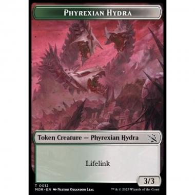 Phyrexian Hydra Token (Green and White 3/3 Lifelink) - Phyrexian Hydra Token (Green and White 3/3 Lifelink) - [XMOM] [NM]