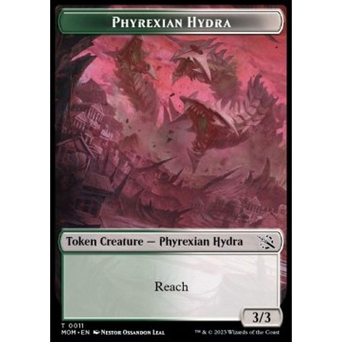 Phyrexian Hydra Token (Green and White 3/3 Reach) - Phyrexian Hydra Token (Green and White 3/3 Reach) - [XMOM] [NM]
