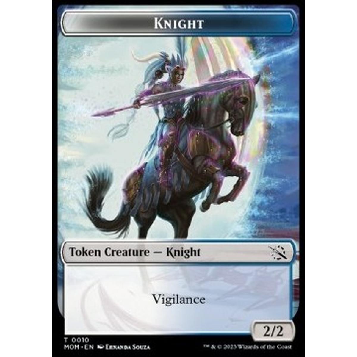 Knight Token (White and Blue 2/2) - Knight Token (White and Blue 2/2) - [XMOM] [NM]