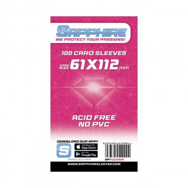 Sapphire Sleeves: 100 Bustine 61x112 mm