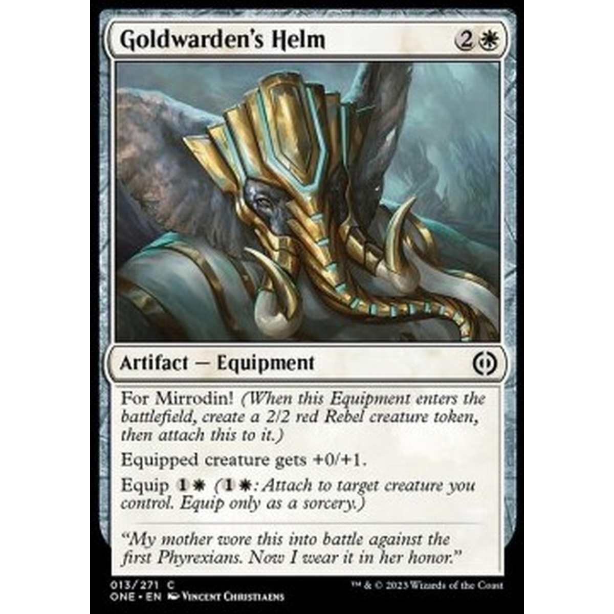Goldwarden's Helm - Goldwarden's Helm - [ONE] [NM] [Foil]