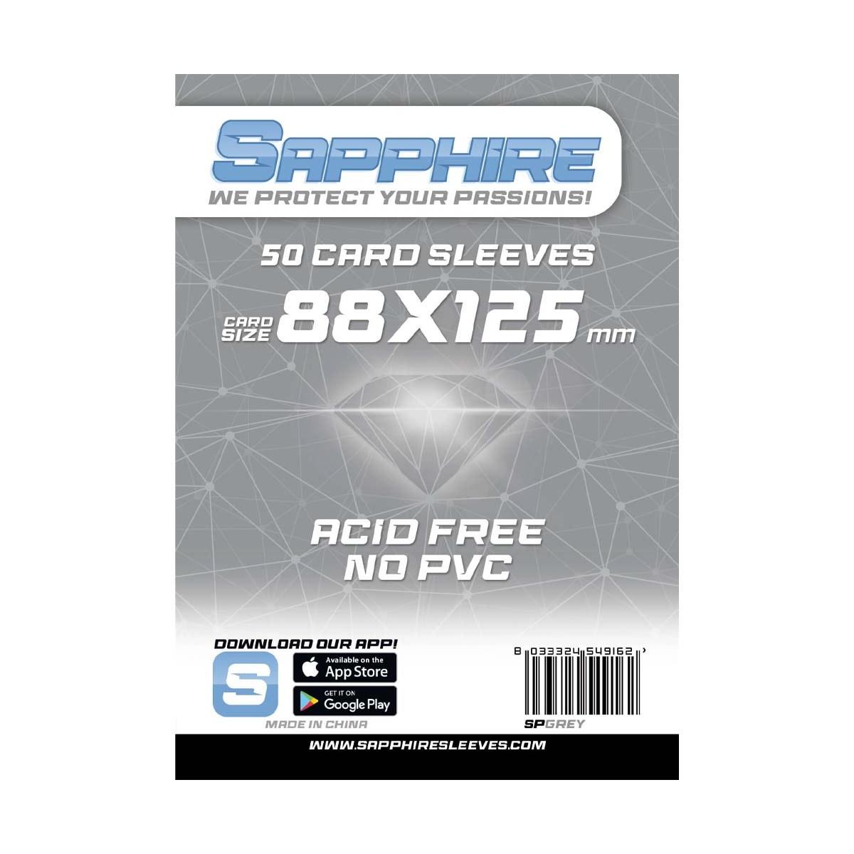 Sapphire Sleeves: 50 Bustine 88x125 mm
