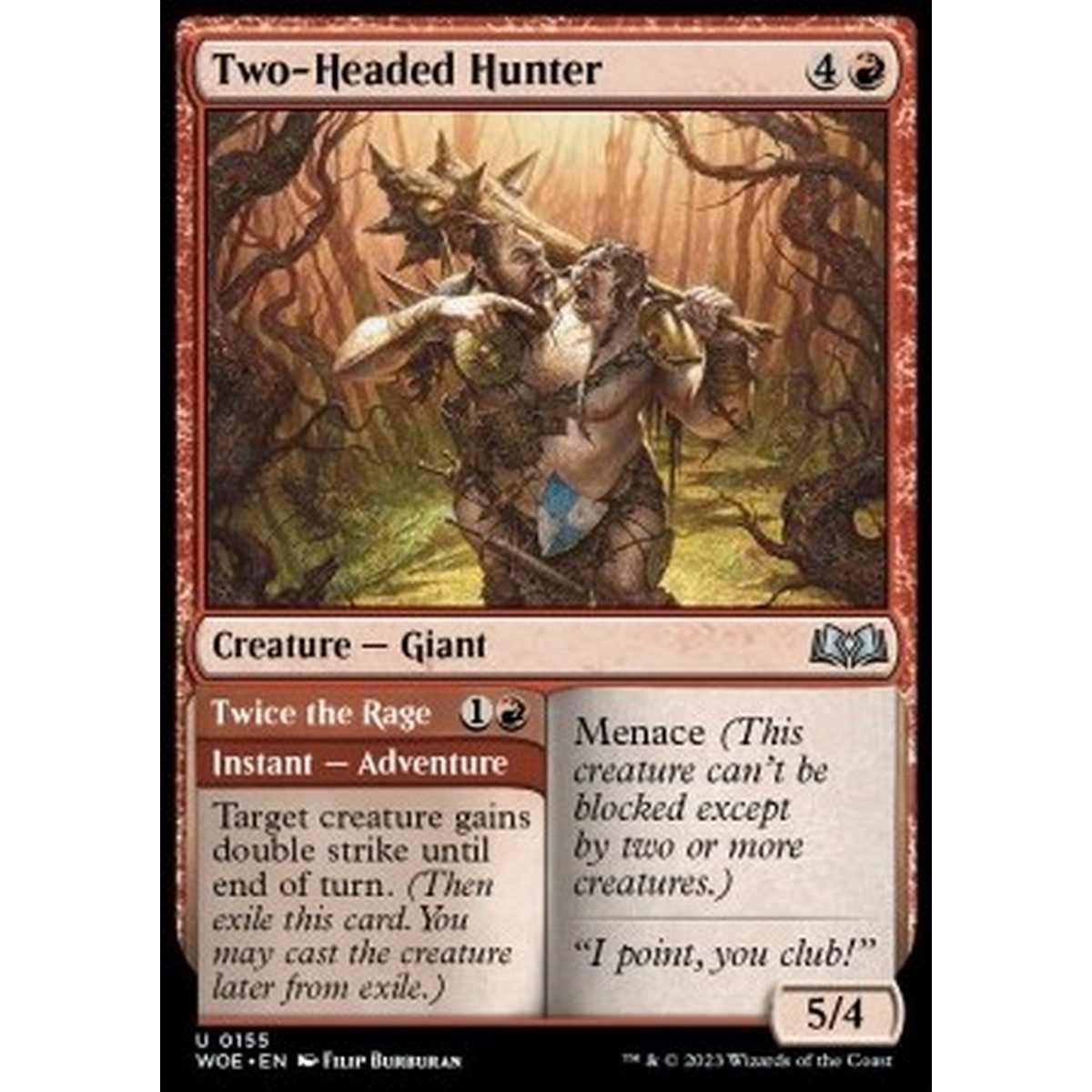 Two-Headed Hunter // Twice the Rage - Two-Headed Hunter // Twice the Rage - [WOE] [NM]