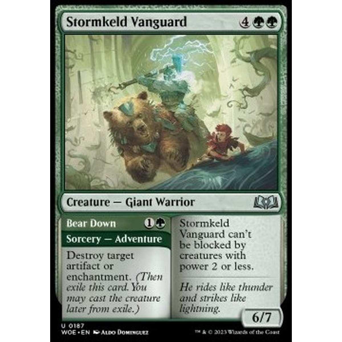 Stormkeld Vanguard // Bear Down - Stormkeld Vanguard // Bear Down - [WOE] [NM]