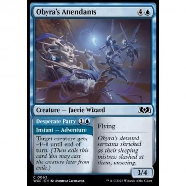 Obyra's Attendants // Desperate Parry - Obyra's Attendants // Desperate Parry - [WOE] [NM] [Foil]