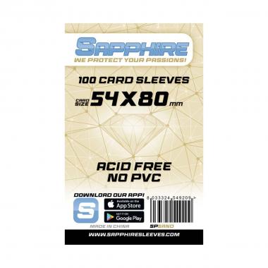 Sapphire Sleeves: 100 Bustine 54x80 mm