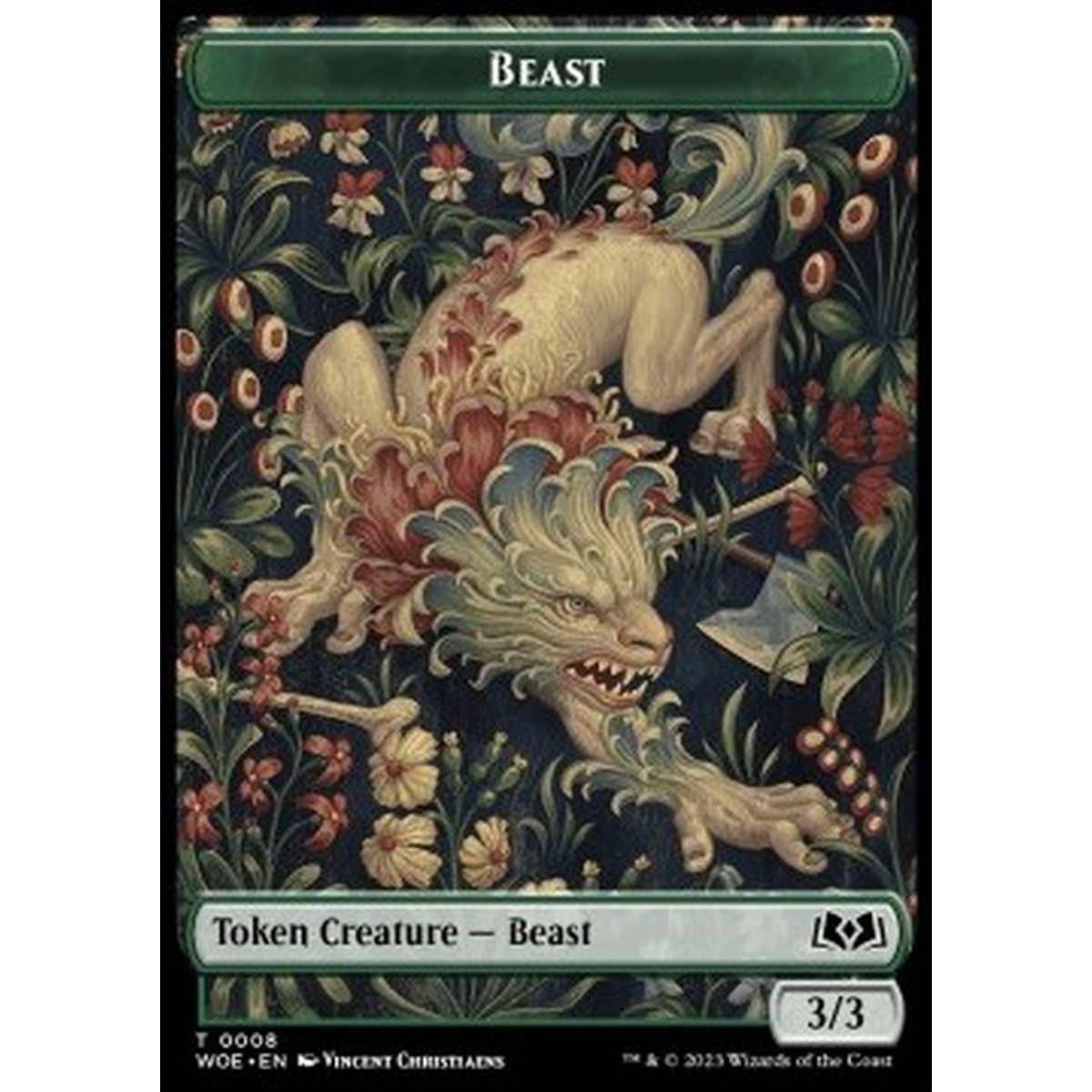 Beast Token (Green 3/3) - Beast Token (Green 3/3) - [XWOE] [NM]