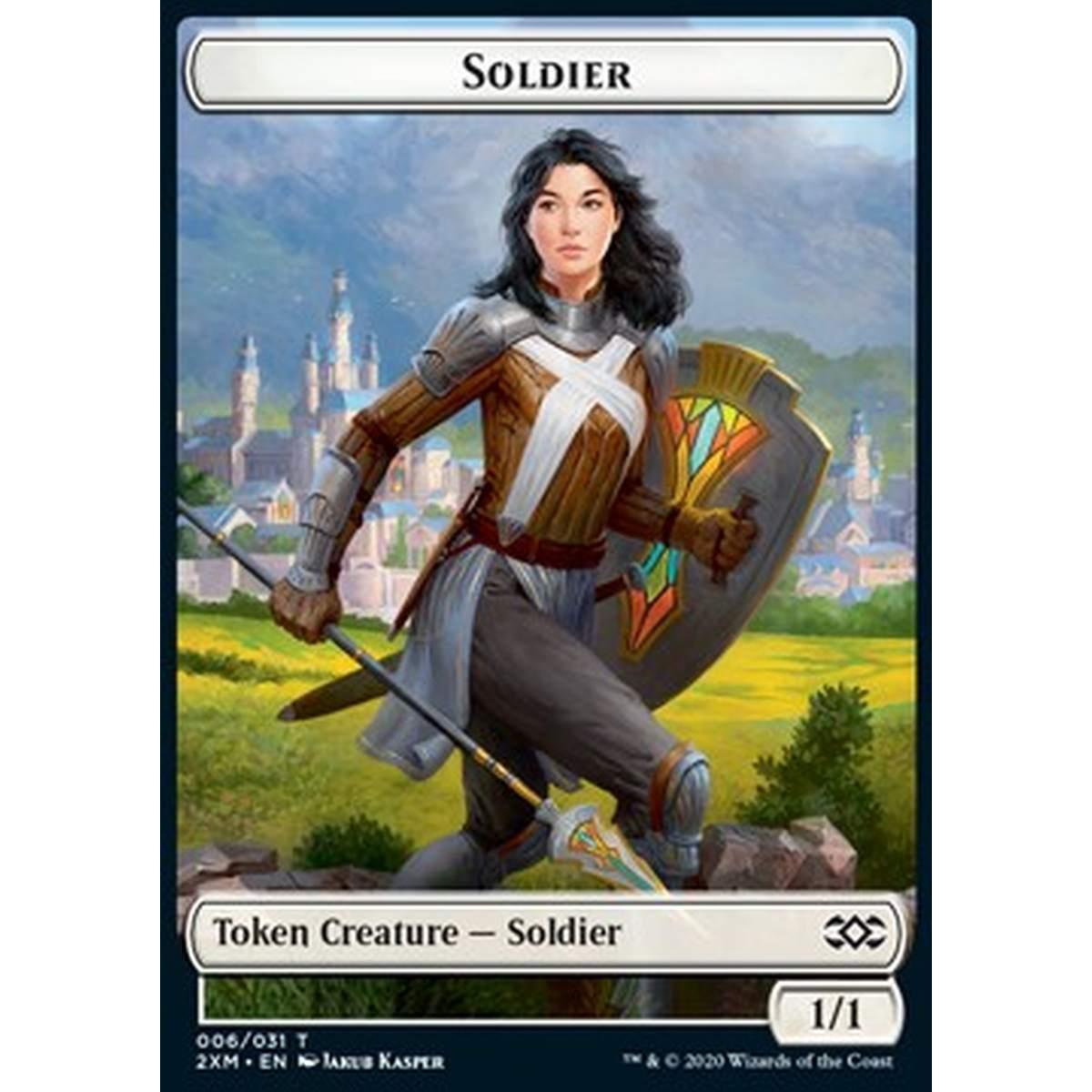Soldier Token (White 1/1) - Soldier Token (White 1/1) - [X2XM] [NM]