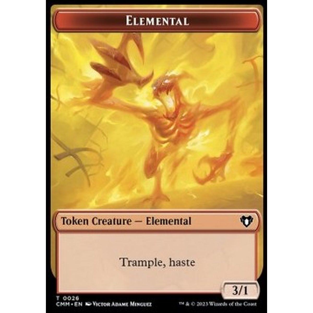Elemental Token (R 3/1 Trample, haste) // Phyrexian Myr Token (A 1/1) - Elemental Token (R 3/1 Trample, haste) // Phyrexian Myr Token (A 1/1) - [XCMM] [NM]