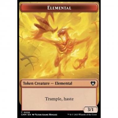Elemental Token (R 3/1 Trample, haste) // Phyrexian Myr Token (A 1/1) - Elemental Token (R 3/1 Trample, haste) // Phyrexian Myr Token (A 1/1) - [XCMM] [NM]