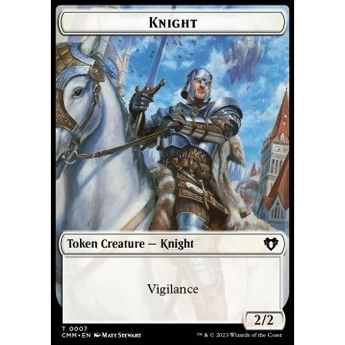 Knight Token (W 2/2 Vigilance) // Servo Token (A 1/1) - Knight Token (W 2/2 Vigilance) // Servo Token (A 1/1) - [XCMM] [NM]
