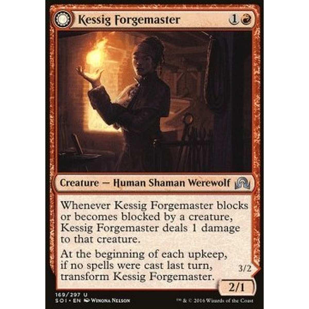 Kessig Forgemaster / Flameheart Werewolf - Maestra Forgiatrice di Kessig // Mannara Cuore di Fiamma - [SOI] [NM]