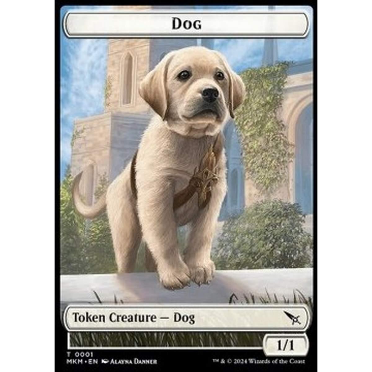 Dog Token (White 1/1) - Dog Token (White 1/1) - [TMKM] [NM]