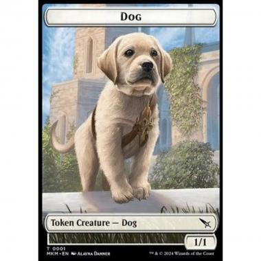 Dog Token (White 1/1) - Dog Token (White 1/1) - [TMKM] [NM]