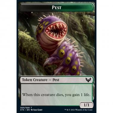 Pest Token (Black and Green 1/1) - Pest Token (Black and Green 1/1) - [XSTX] [NM]