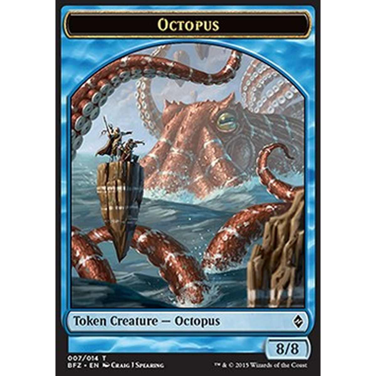 Octopus Token (Blue 8/8) - Octopus Token (Blue 8/8) - [BFZ] [NM]