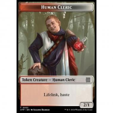 Human Cleric Token (Red and White 2/1) - Human Cleric Token (Red and White 2/1) - [TOTJ] [NM]