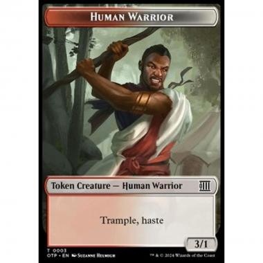 Human Warrior Token (Red and White 3/1) - Human Warrior Token (Red and White 3/1) - [TOTJ] [NM]