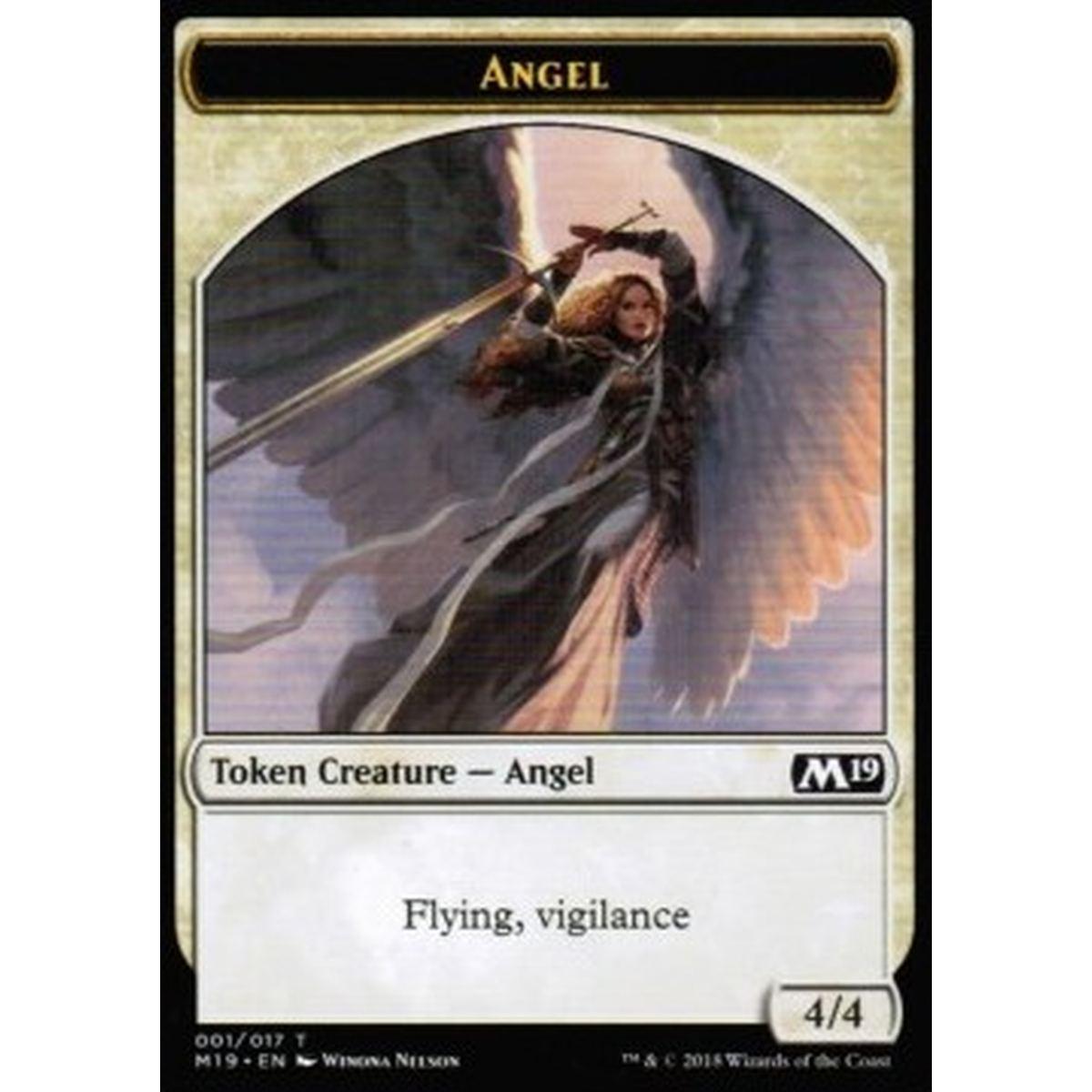 Angel Token (White 4/4 Vigilance) - Angel Token (White 4/4 Vigilance) - [M19] [NM]
