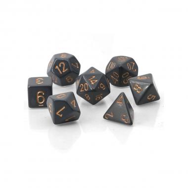Set 7 DADI Chessex Opaco Grigio / Rame 25420