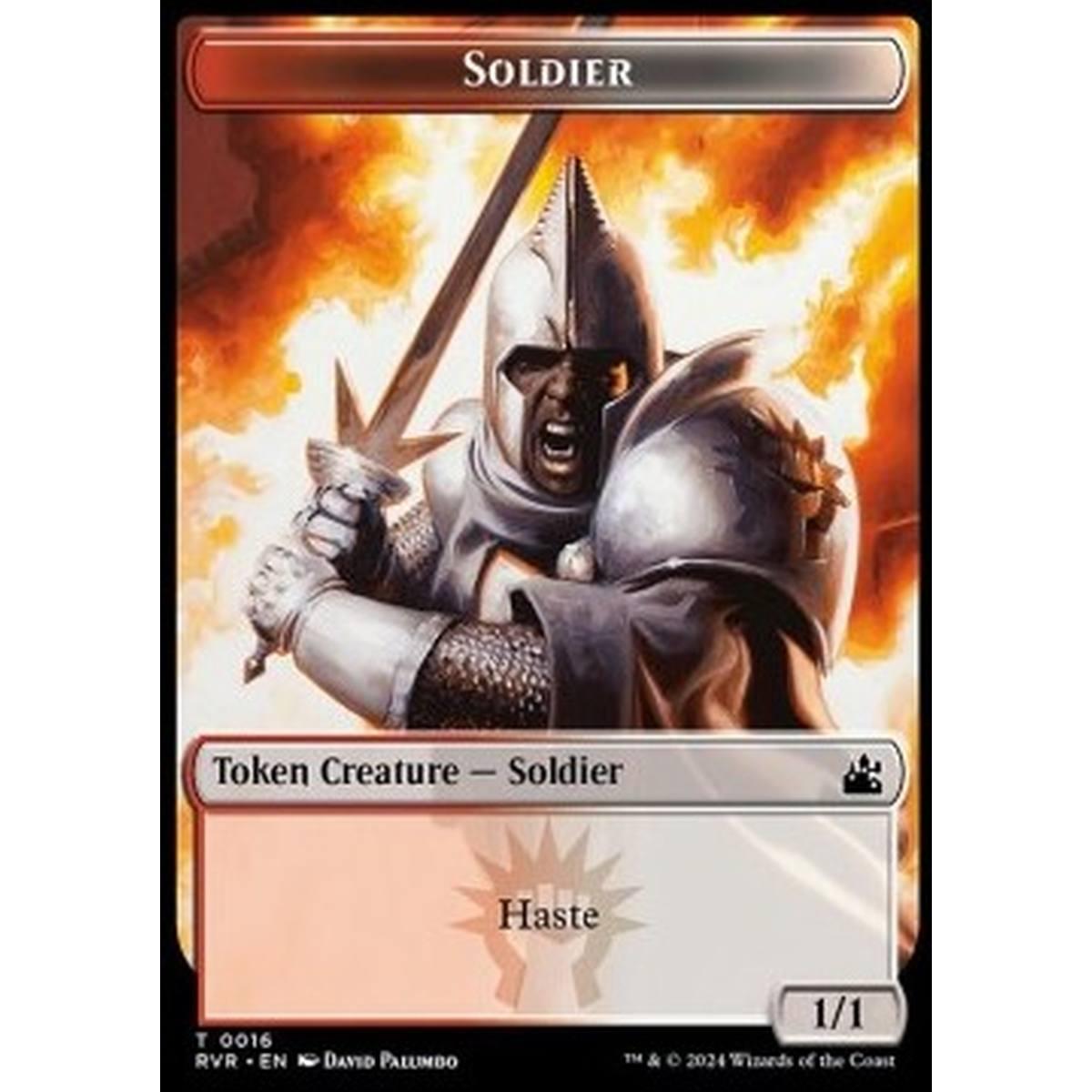 Soldier Token (Red and White 1/1) - Soldier Token (Red and White 1/1) - [TRVR] [NM]