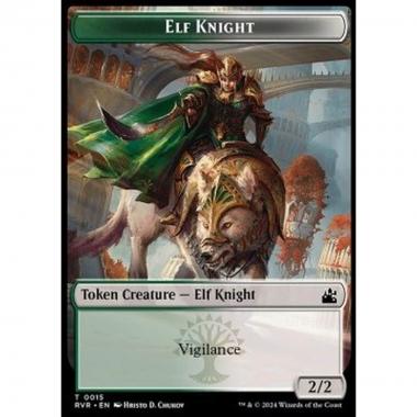 Elf Knight Token (Green and White 2/2) - Elf Knight Token (Green and White 2/2) - [TRVR] [NM]