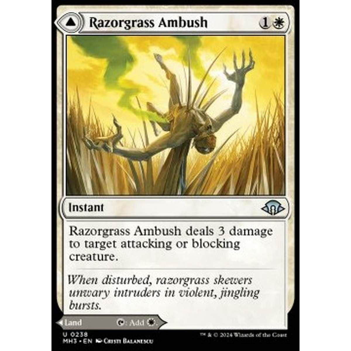 Razorgrass Ambush // Razorgrass Field - Razorgrass Ambush // Razorgrass Field - [MH3] [NM]