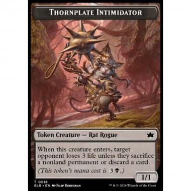 Thornplate Intimidator Token (Black 1/1) - Thornplate Intimidator Token (Black 1/1) - [TBLB] [NM]