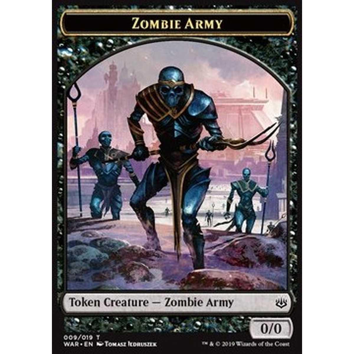 Zombie Army Token (Black 0/0) (V.2) - Zombie Army Token (Black 0/0) (V.2) - [WAR] [NM]