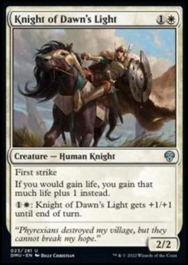 Knight of Dawn's Light - Cavaliera di Luce dell'Aurora - [DMU] [NM] [Foil]